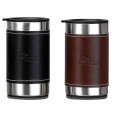 Stainless Steel Double Wall Mug with Leather 280ml